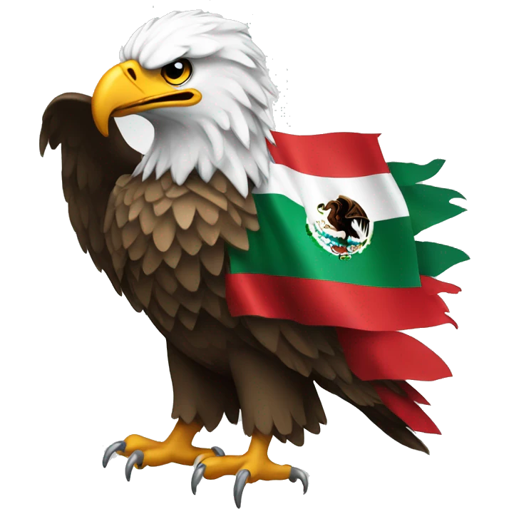 Eagle with Mexican flag  emoji