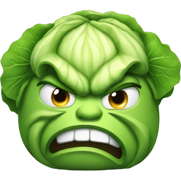 angry cabbage emotional  emoji