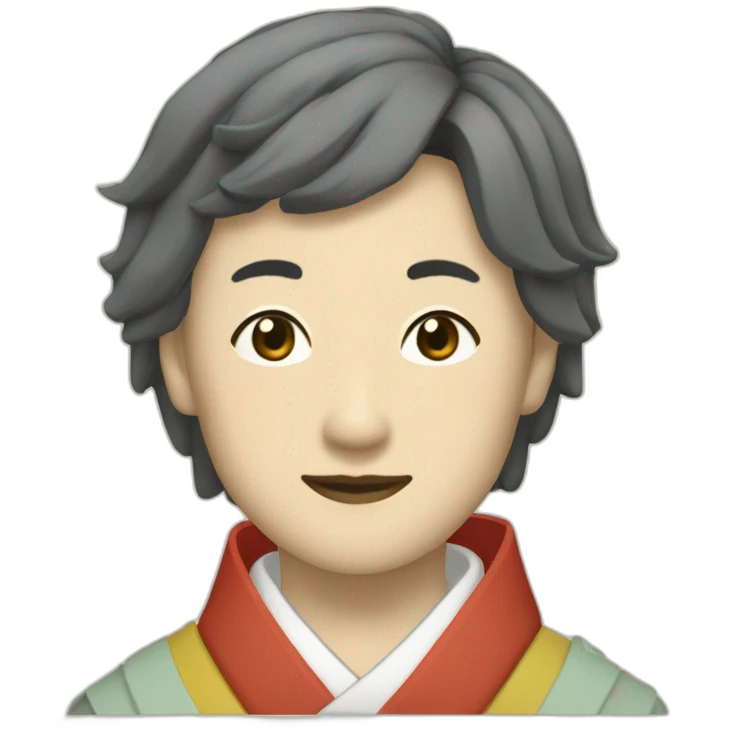lgbt-scholar-in-the-heian-era-with-short-hair emoji