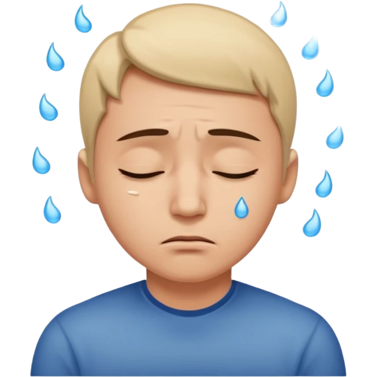 Sad head shake emoji