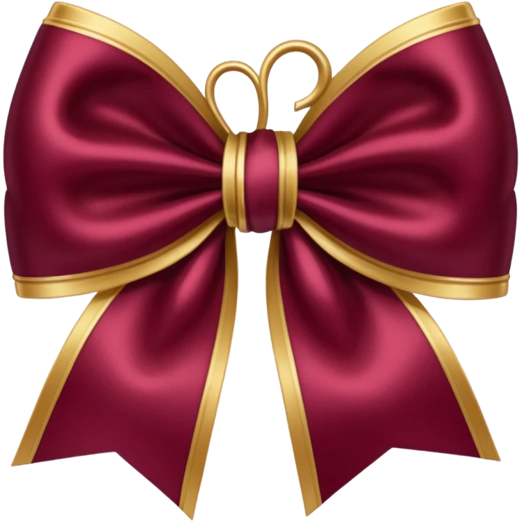 Burgundy sparkling bow emoji