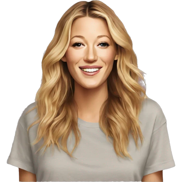 blake lively wearing tee emoji