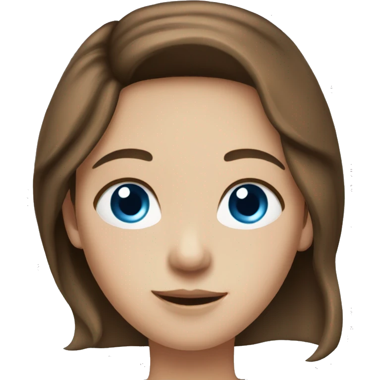 Brown hair blue eyes girl with cigarette  emoji