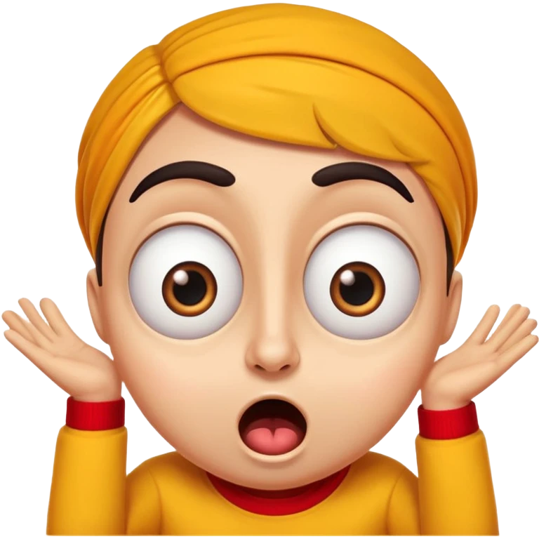 “Funny Spanish cartoon character with big expressive eyes, over-the-top reactions, bright colors, exaggerated comedy pose, cute but chaotic energy, meme-style, perfect for viral videos.” emoji
