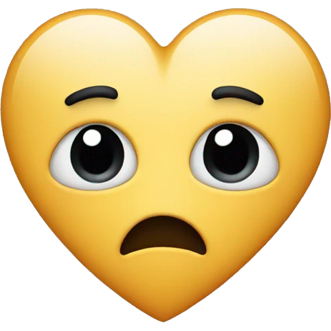heart with sad face emoji