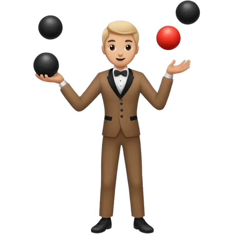 The juggler is tossing two bombs. emoji