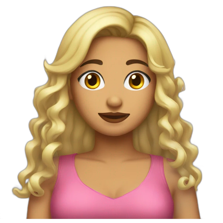 chica de rulos emoji
