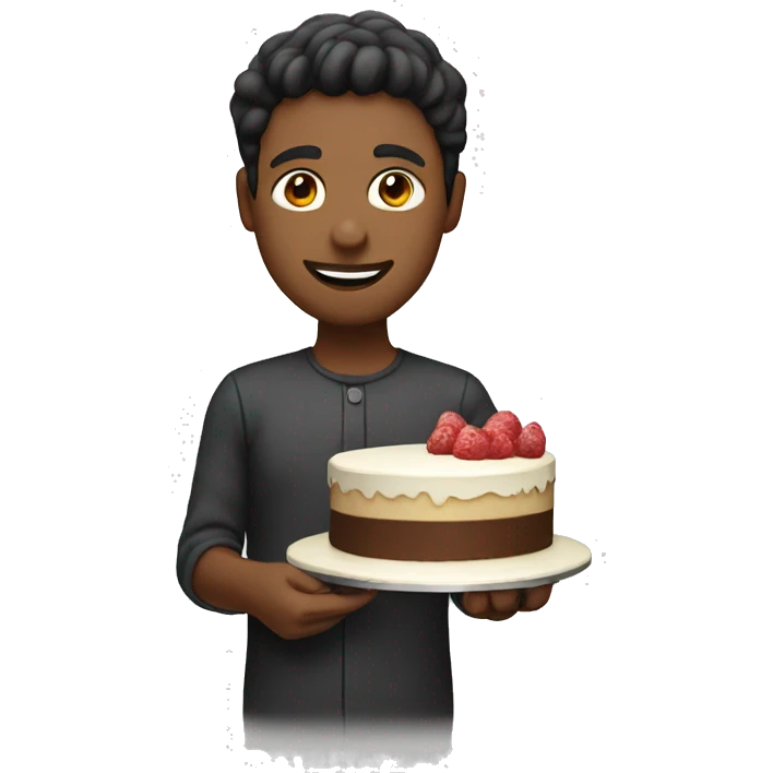 Person cutting a piece of cake emoji