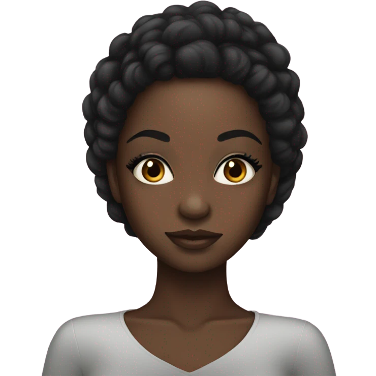 beautiful black girl with lashes emoji