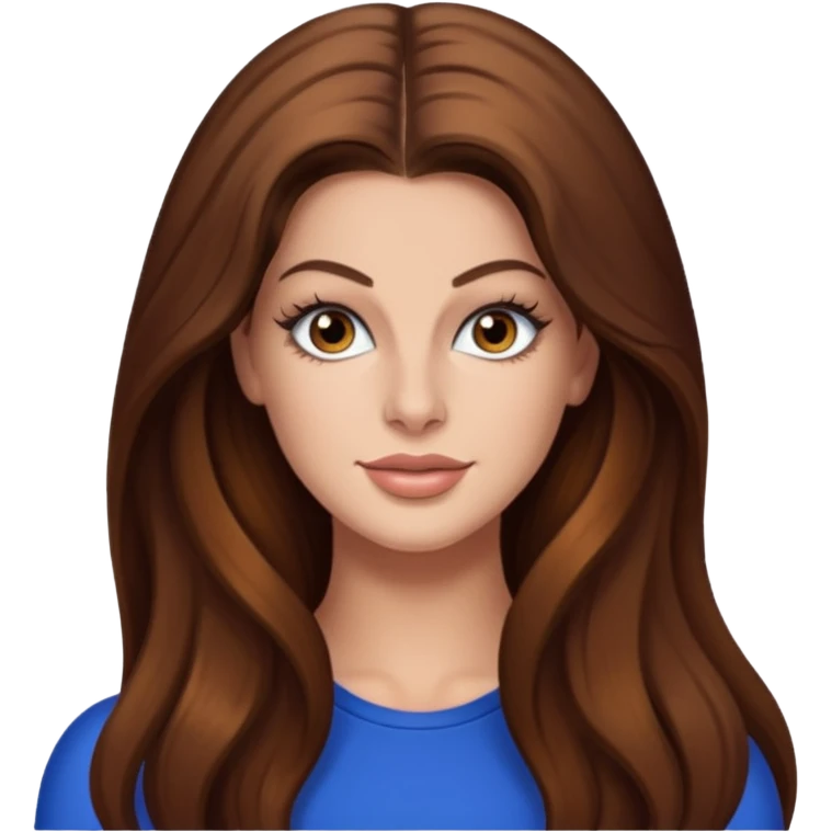 Hannah Stocking with long brown hair emoji