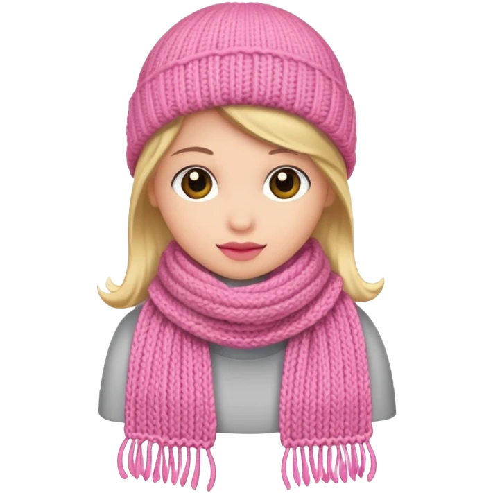Pink scarf emoji