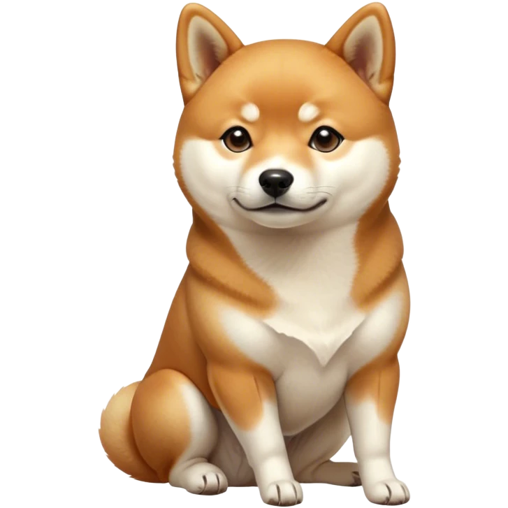 Cinematic Noble Shiba Inu Portrait Emoji, Poised and regal, with a compact, agile build and a well-groomed with a creamy underbelly, deep-set soulful brown eyes, Simplified yet sharp and sophisticated features, highly detailed, glowing with a soft, dignified glow, high shine, intelligent and spirited, stylized with an air of elegance, focused and attentive, soft glowing outline, capturing the essence of a watchful and confident companion, so majestic it feels as though it could prance out of the screen with effortless authority! emoji