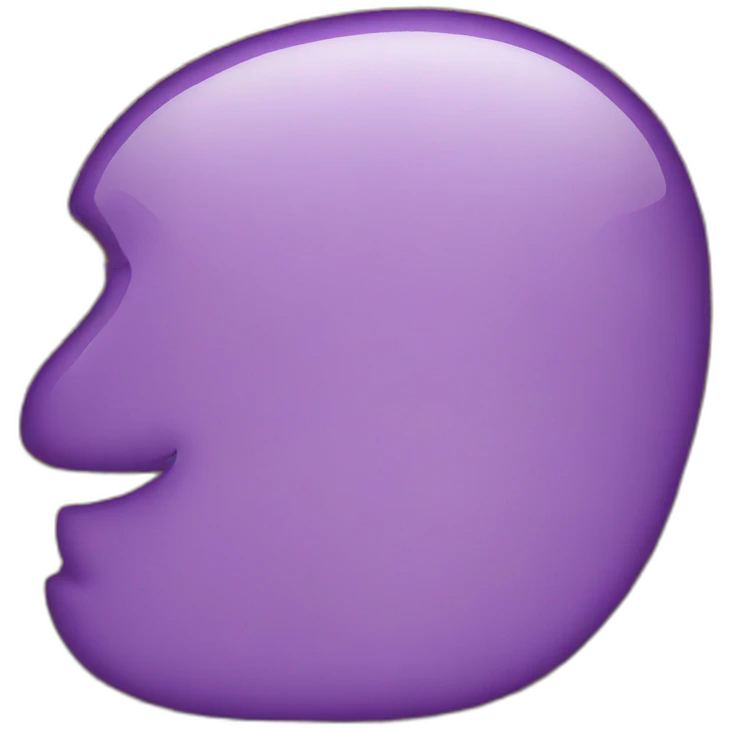 a purple iphone emoji