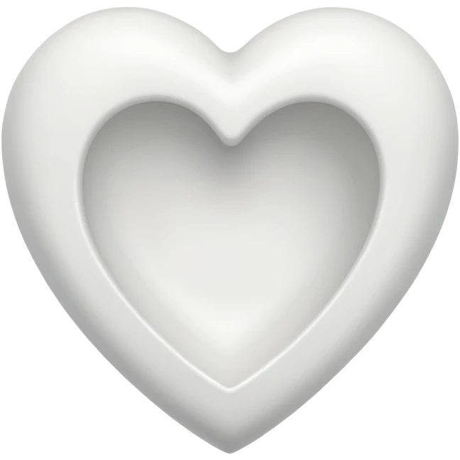 white hollow heart emoji