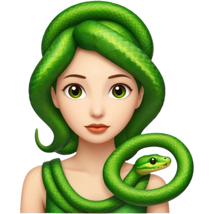 woman with snake on shoulders emoji