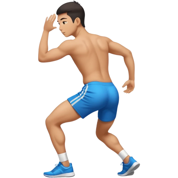 chinese man twerking from behind angle in motion  emoji