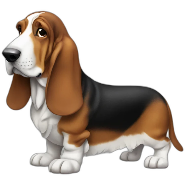 Dog basset hound full-body emoji