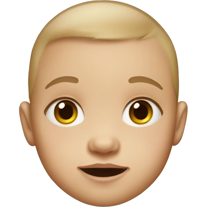 White infant with brown eyes emoji