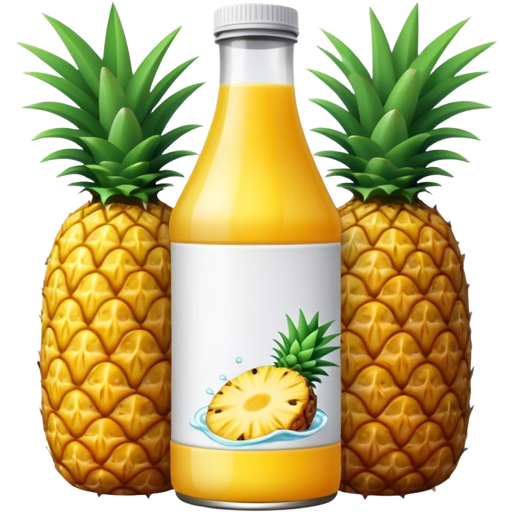 Pineapple juice bottle emoji