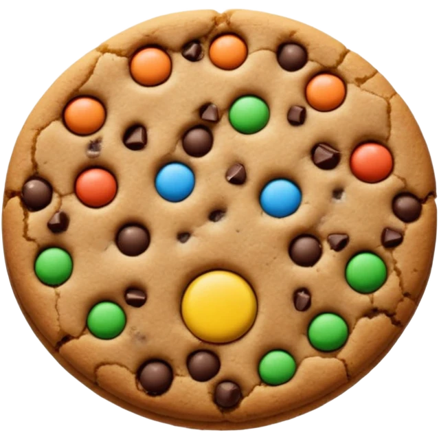 chocolate chip cookie with all dark chocolate chips emoji