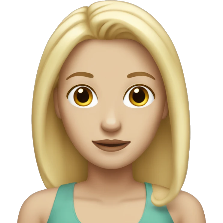 white woman with blonde side part hair  emoji