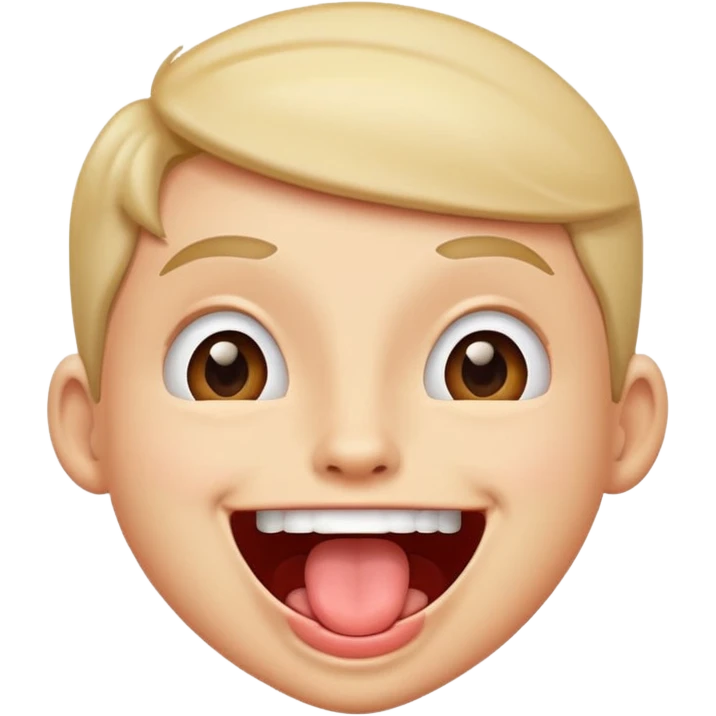 Super excited with toung out  emoji