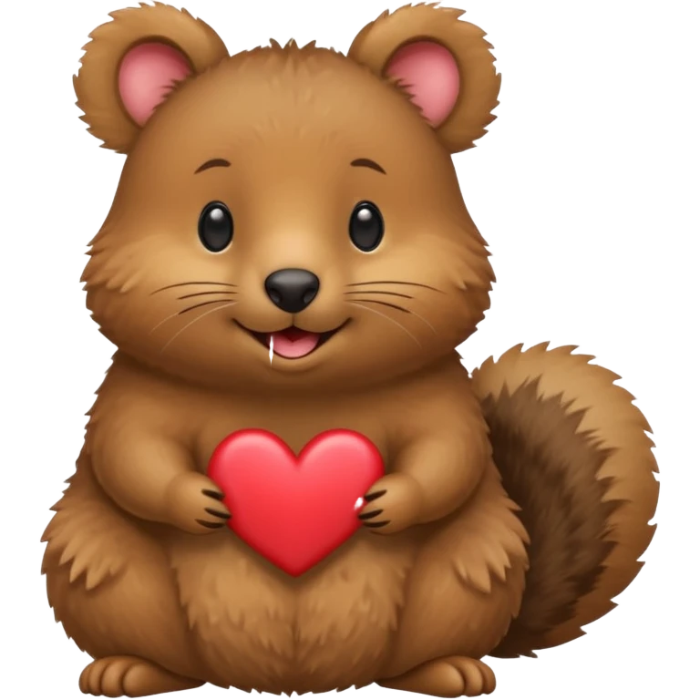 Cute quokka saying ok with hearts emoji