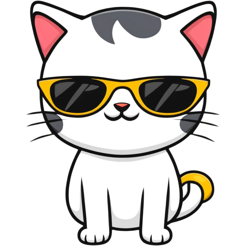 Cat with sunglasses emoji