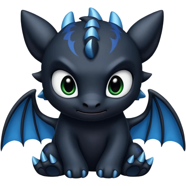 Emoj di night fury cute emoji