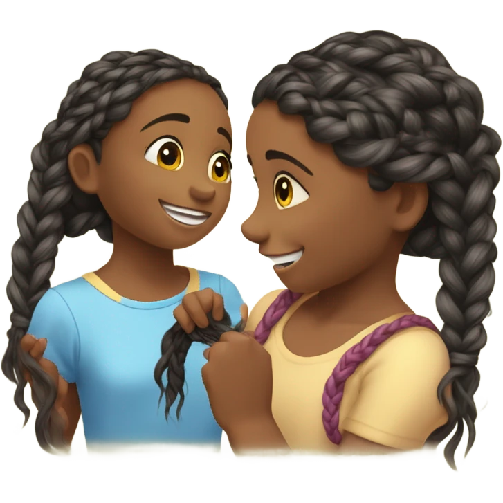 Khalyn braiding little girl’s hair  emoji