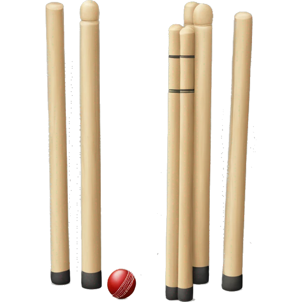 Cricket stumps and wickets emoji