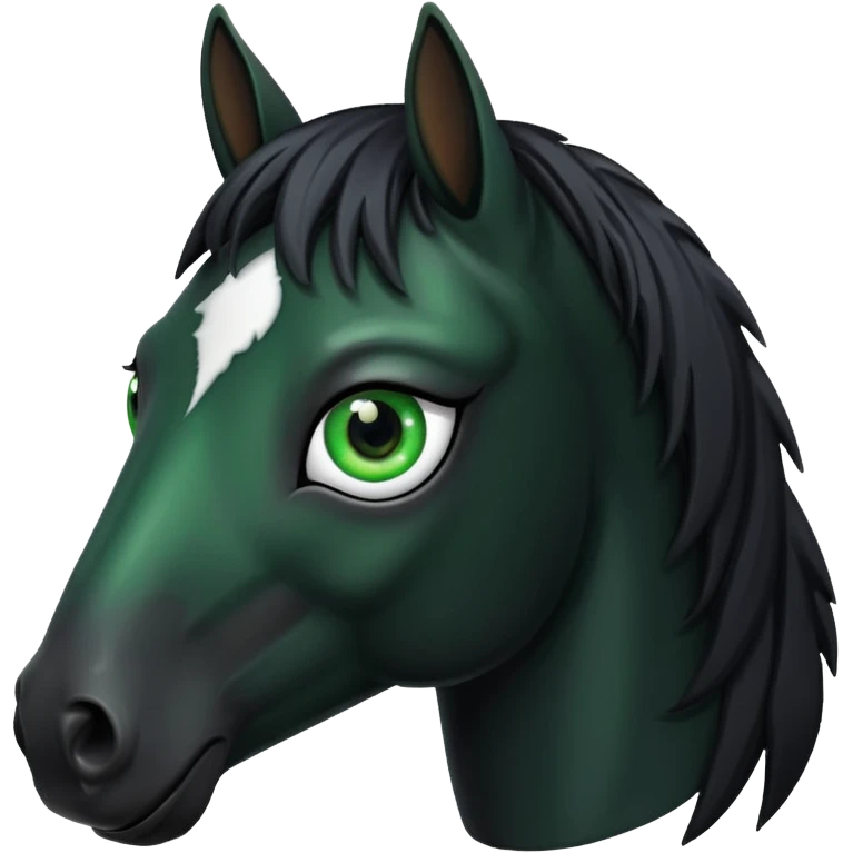 green eye black horse emoji