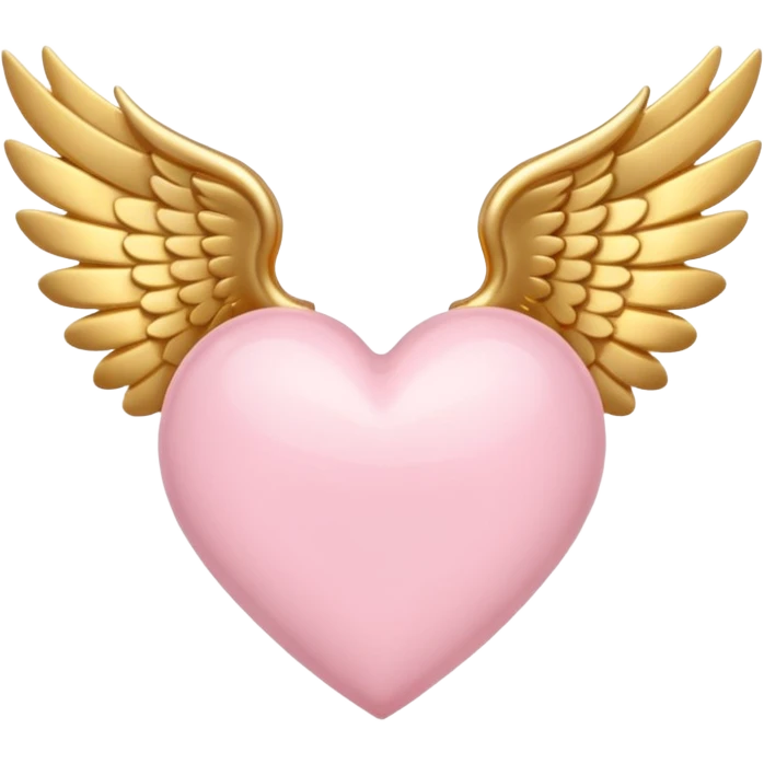 Light Pink Heart With Golden Wings emoji