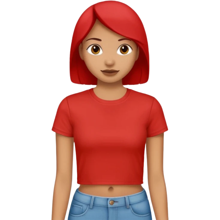 red crop t-shirt emoji