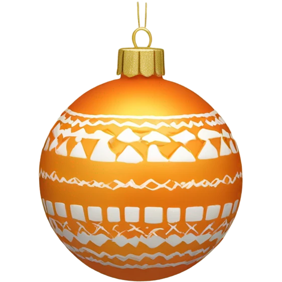 christmas ornament orange color emoji