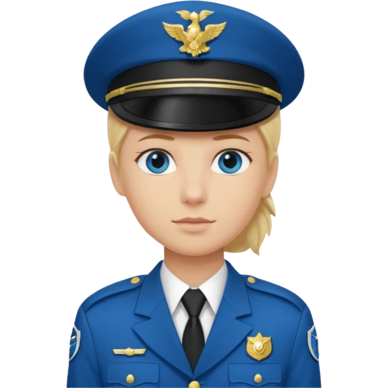 Blonde hair, blue eyed, SS officer emoji