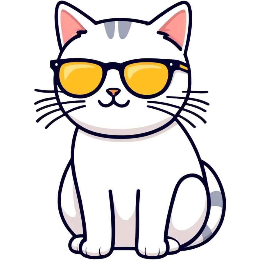 Cat with sunglasses emoji