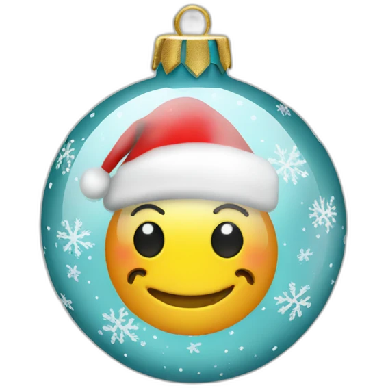 christmas glass bauble decorated emoji