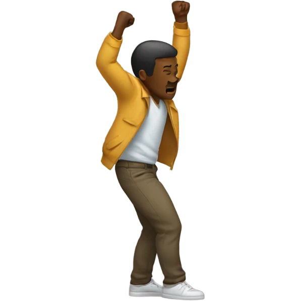 Man doing the dab emoji