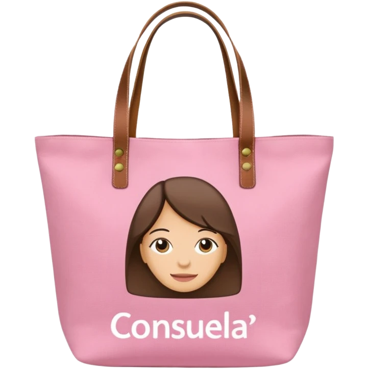 Consuela pink tote bag emoji