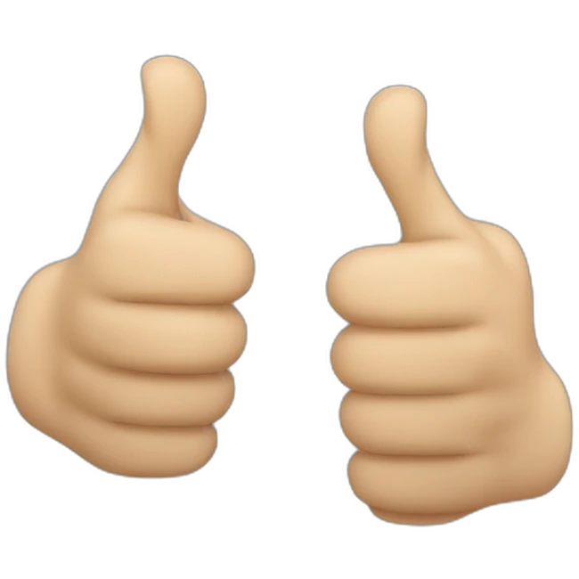 thumbs up with three thumbs emoji