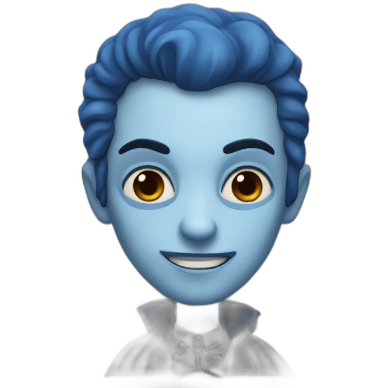 Blue vampire emoji