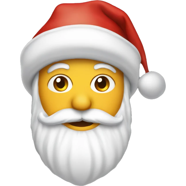 Santa who is wearing a big hat emoji