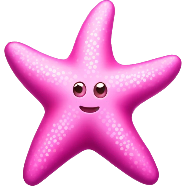 Pink shiny  starfish  emoji