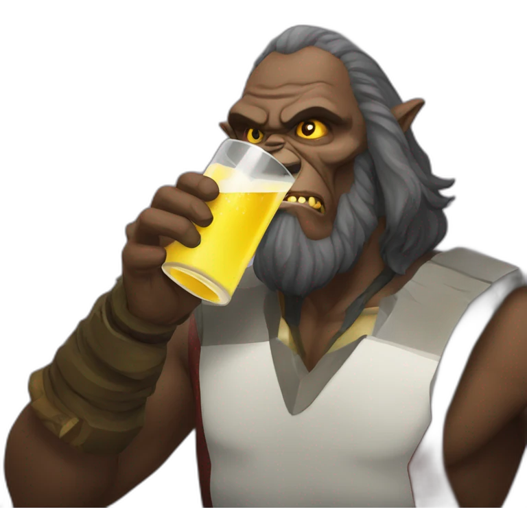 dworf drinking monster emoji