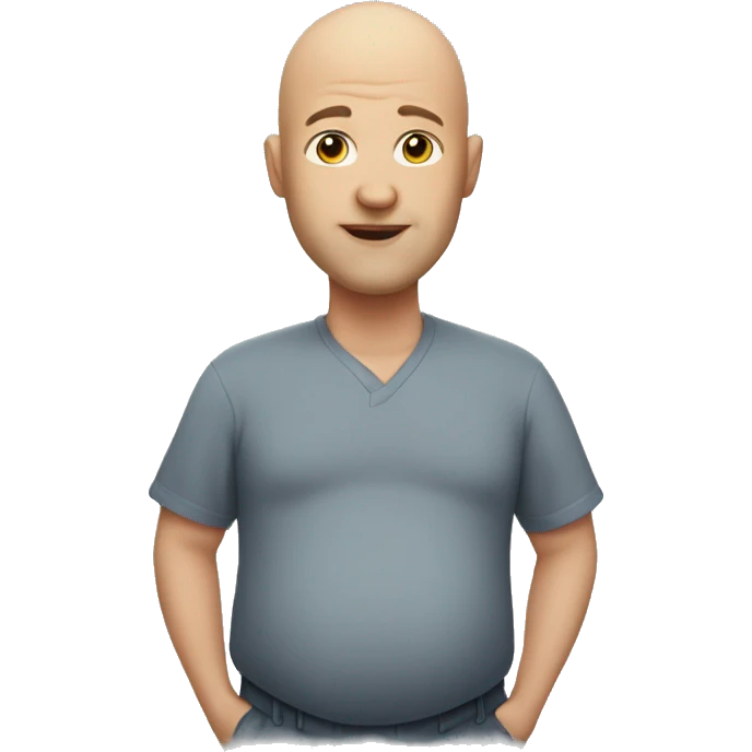 Bald pregnant man emoji