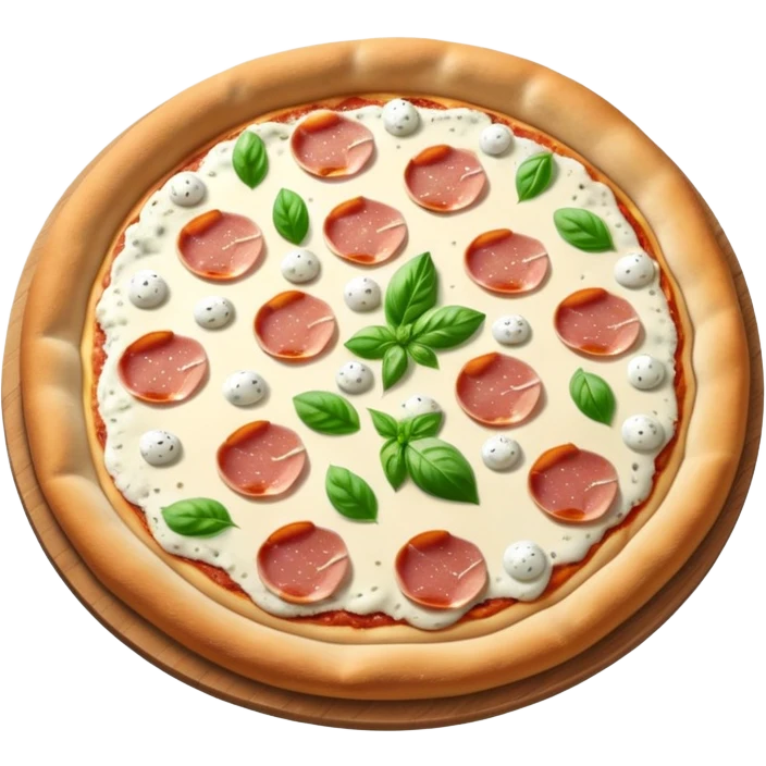 pizza con prosciutto crudo e stracciatella  emoji