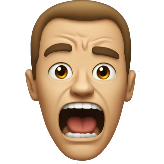 Angry mad butthead emoji