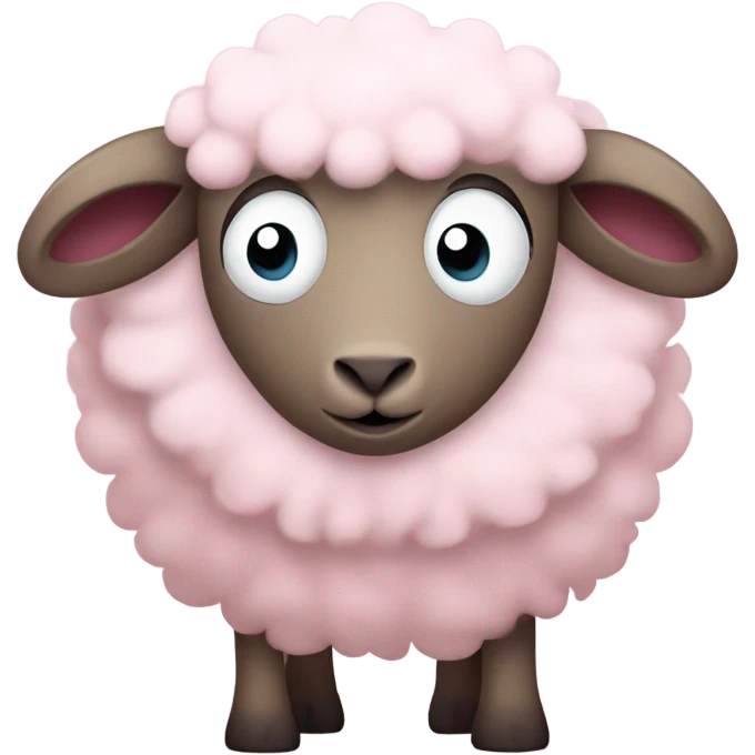 Pink sheep emoji