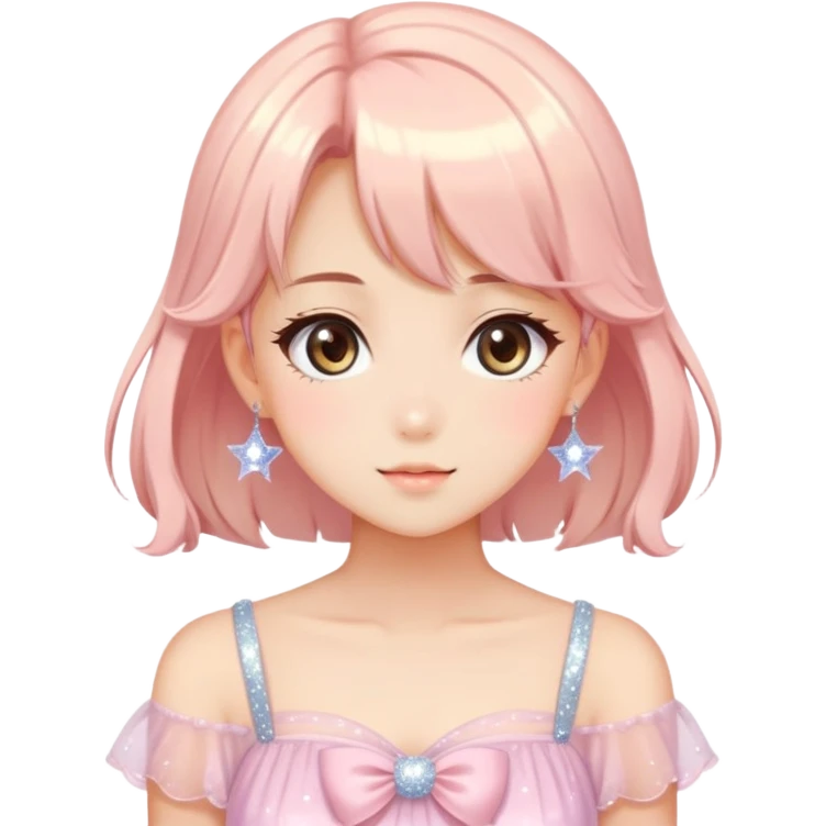 Pastel warm-colored romantic vintage gorgeous beautiful lush sensual sweet cute anime sparkly Moonlight date emoji